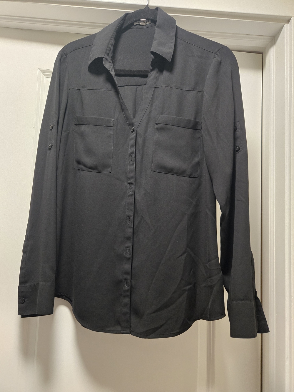 Express Black Women's Button-Down Blouse